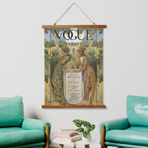 Wood Topped Wall Tapestry