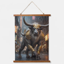 Wood Topped Wall Tapestry