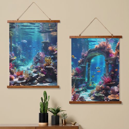 Wood Topped Wall Tapestry