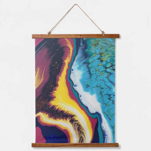 Wood Topped Wall Tapestry