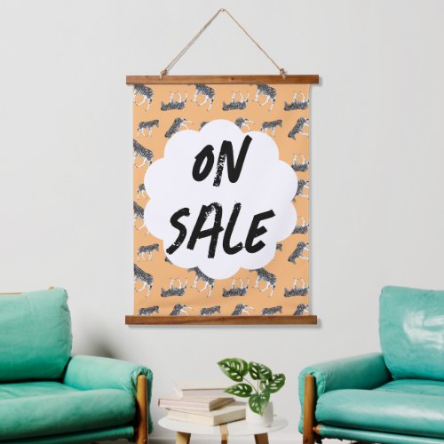 Wood Topped Wall Tapestry _ Creative Store Sign