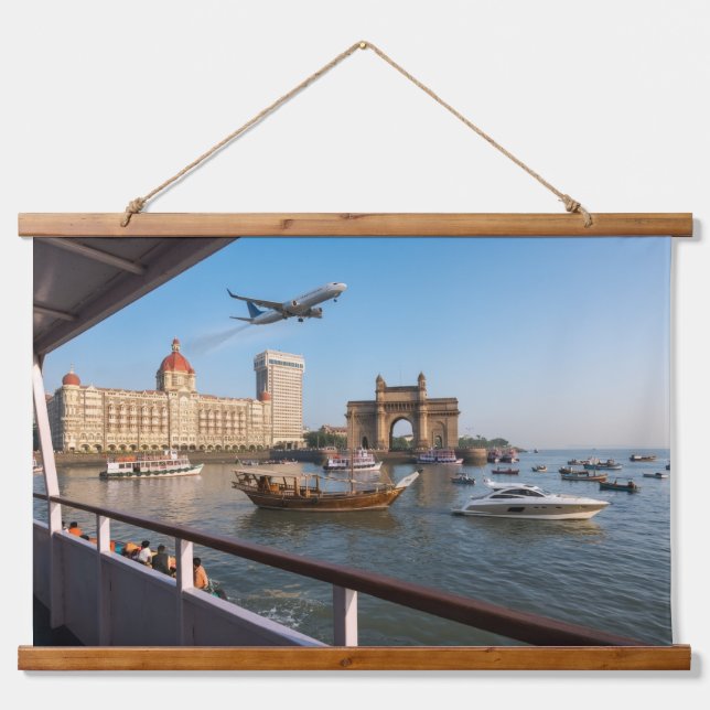Wood Topped Wall Tapestry - Ocean Beauty (Front)