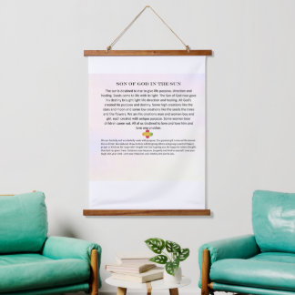 Wood Topped Wall Tapestry ; Son of God in the Sun