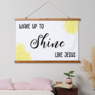 Wood Topped Wall Tapestry Watercolor Design