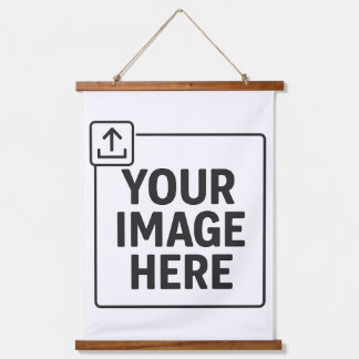 Wood topped wall tapestry with custom photo