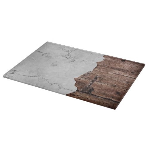 Wood torn and white marble cutting board