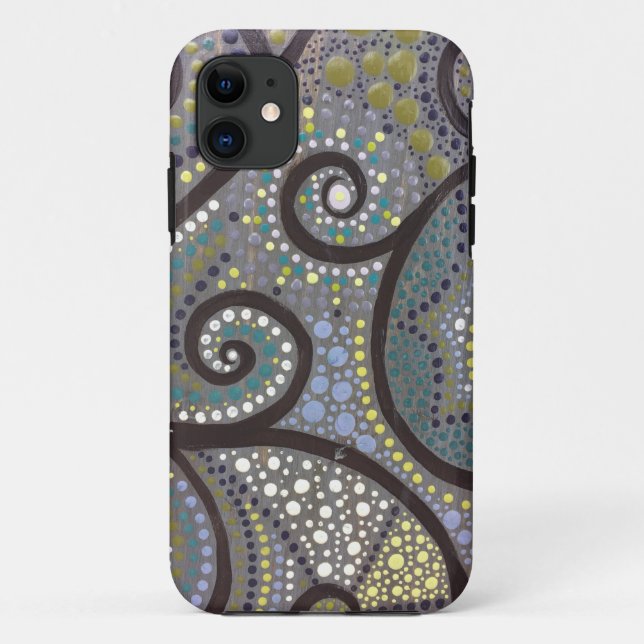 Wood Tree Boho Gray Artwork Case-Mate iPhone Case (Back)
