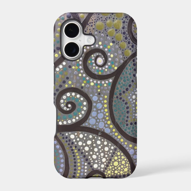 Wood Tree Boho Gray Artwork Case-Mate iPhone Case (Back)