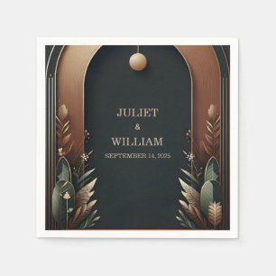 Wood Tree Forest Rustic Barn Farm Arch Wedding Napkins