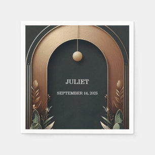 Wood Tree Rustic Barn Farm Arch Bridal Shower Napkins