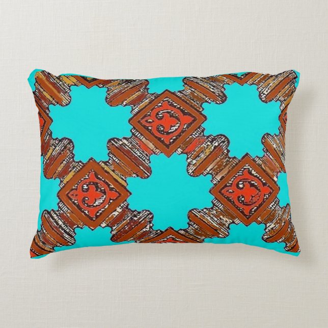 wood turnings print accent pillow (Front)