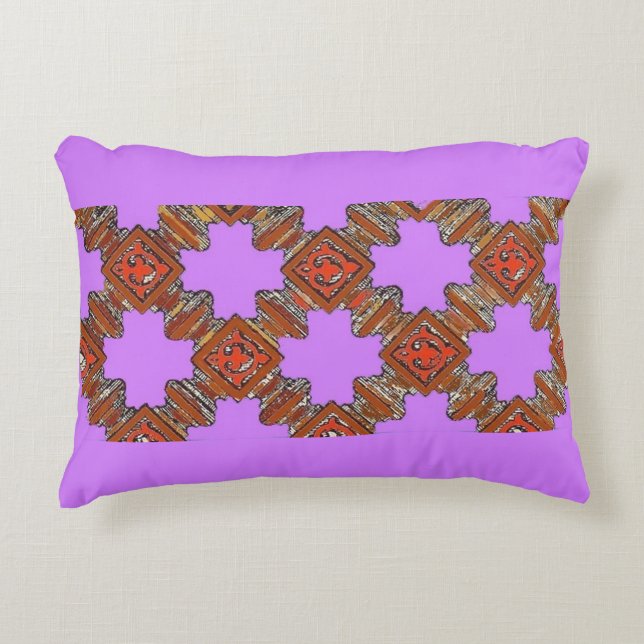 wood turnings print accent pillow (Front)