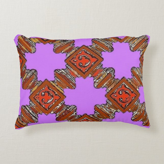 wood turnings print decorative pillow (Front)