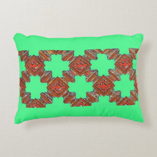 wood turnings print decorative pillow