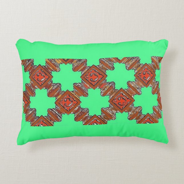 wood turnings print decorative pillow (Front)
