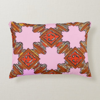 wood turnings print decorative pillow