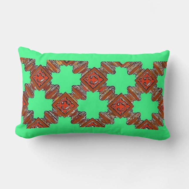 wood turnings print lumbar pillow (Front)