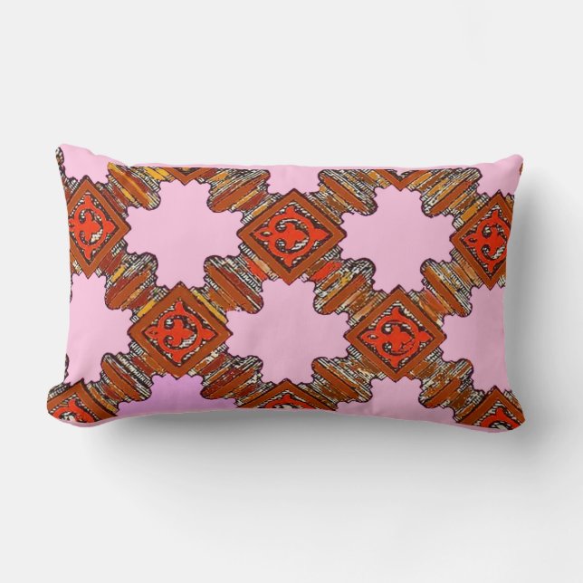 wood turnings print lumbar pillow (Front)