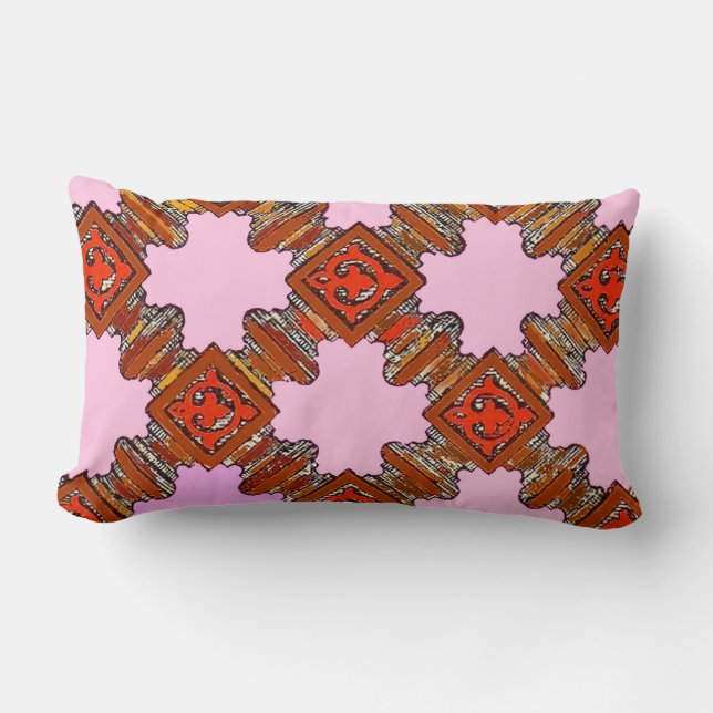 wood turnings print lumbar pillow (Front)