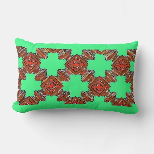 wood turnings print lumbar pillow (Front)