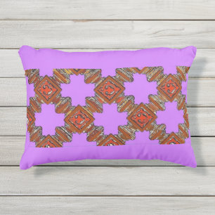 wood turnings print outdoor pillow