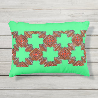wood turnings print outdoor pillow