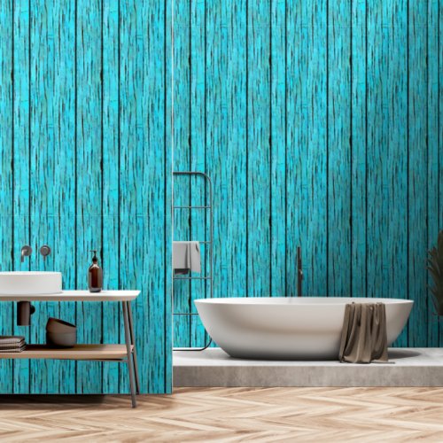 Wood turquoise distressed rustic country beach wallpaper 