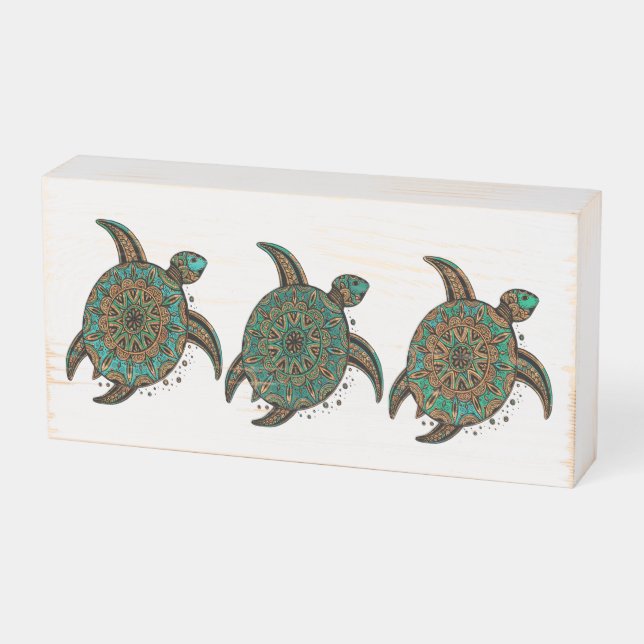 Wood Turtle Sign (Angled Horizontal)