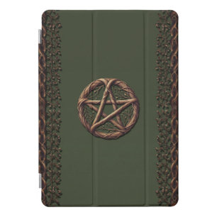 Wood Twig Pentacle Olive Green Wiccan iPad Pro Cover