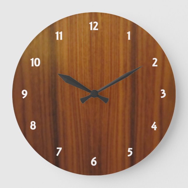 wood veneer dial large clock (Front)