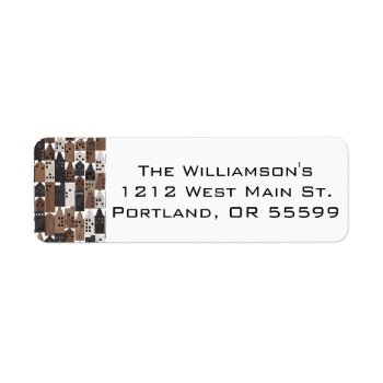Wood Village Address Labels by ComicDaisy at Zazzle