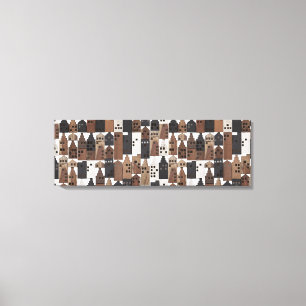 Wood village wrapped canvas print