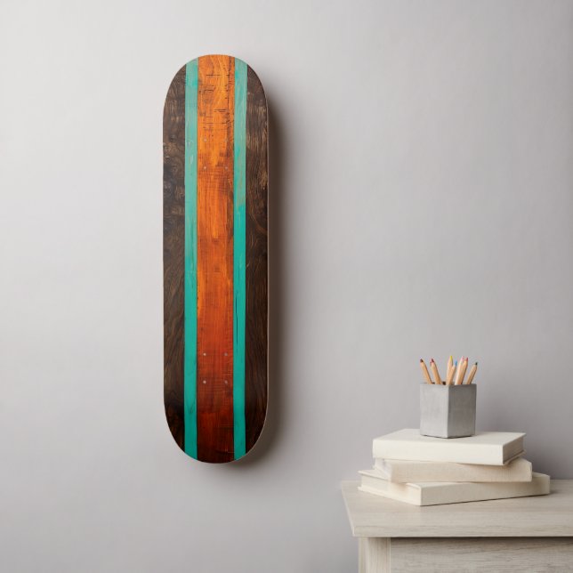 Wood vintage design skateboard (Wall Art)