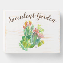 Wood Wall Accent - Succlent Garden