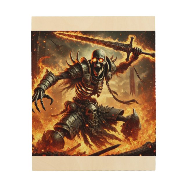 Wood Wall Art BONES OF FURY FIGHT TO DEATH  (Front)