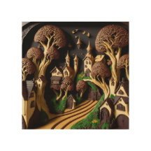 Wood Wall Art chocolate painting