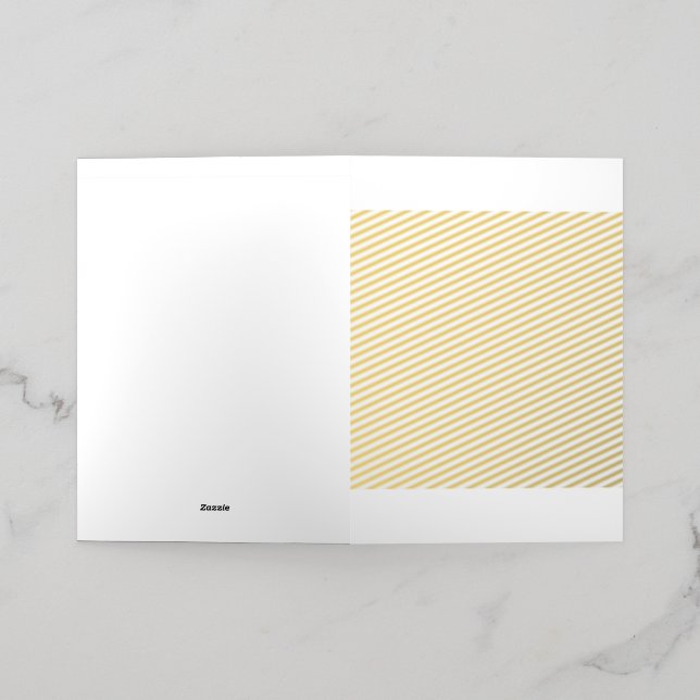 Wood Wall Art Foil Greeting Card (Outside Laydown)