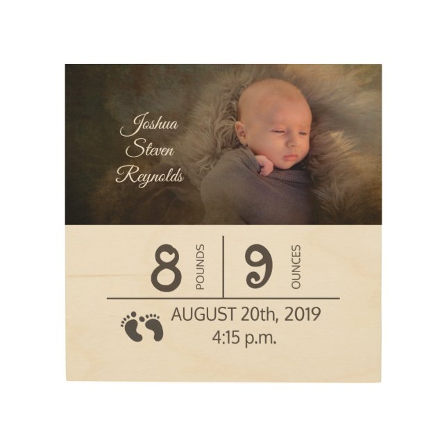 Wood Wall Art for  baby nursery (Front)