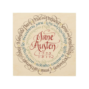 Wood Wall Art - Jane Austen Period Dramas