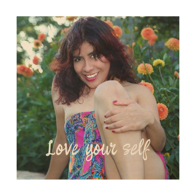 Wood Wall Art | love your self  (Front)