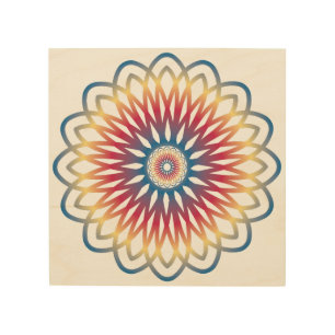 Wood wall art mandala design