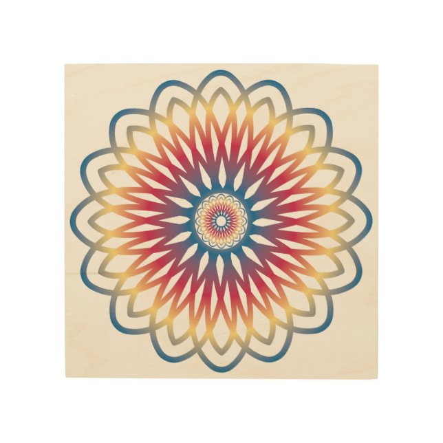 Wood wall art mandala design (Front)