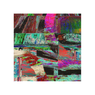 Wood Wall Art – Neon Pulse