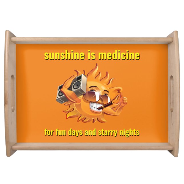 Wood Wall Art Serving Tray (Front)