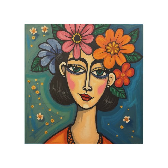 Wood Wall Art with Elegant Artistic Design (Front)