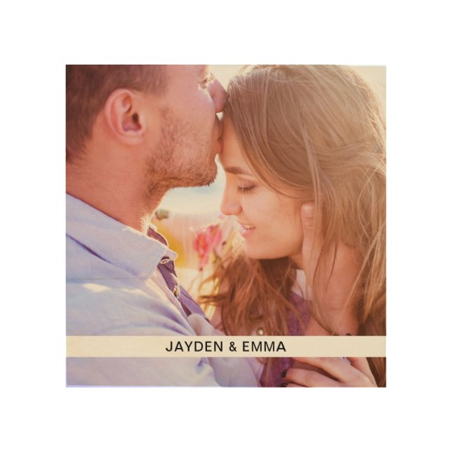 Wood Wall Art Your Photo & Text (Front)