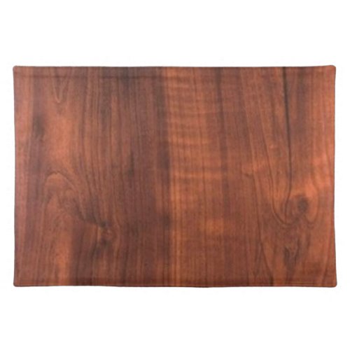 Wood WALNUT finish BUY BLANK Blanc Blanche  TEXT Cloth Placemat