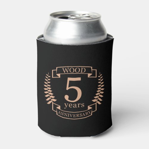 Wood wedding anniversary 5 years can cooler