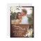 Wood White Rose Rustic PHOTO Wedding Save the Date