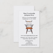 Wood Windsor Chair Furniture or Antique Store Business Card (Front/Back)